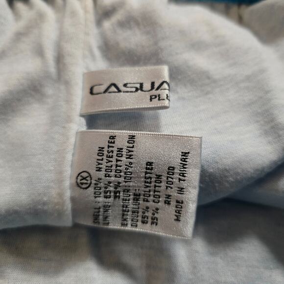 Vintage Isle Plus Track Set Womens 1X Plus Blue Floral Windbreaker Jacket 80s - Picture 13 of 16